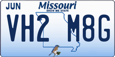 MO license plate VH2M8G