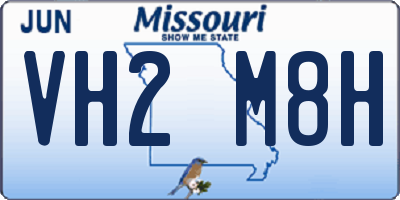MO license plate VH2M8H