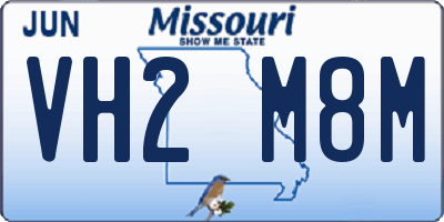 MO license plate VH2M8M