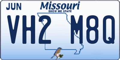 MO license plate VH2M8Q