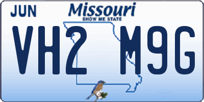 MO license plate VH2M9G
