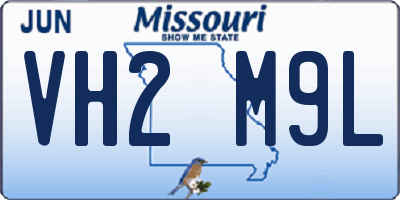 MO license plate VH2M9L