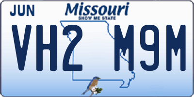 MO license plate VH2M9M