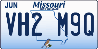 MO license plate VH2M9Q