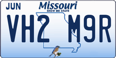 MO license plate VH2M9R