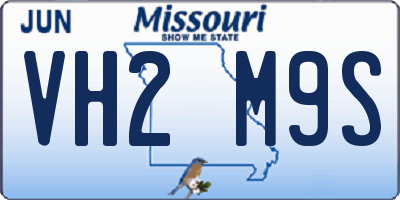 MO license plate VH2M9S