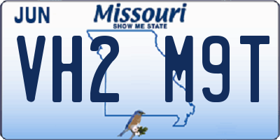 MO license plate VH2M9T