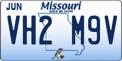 MO license plate VH2M9V