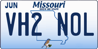 MO license plate VH2N0L