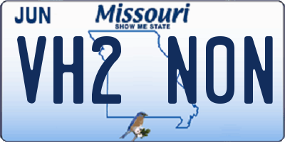 MO license plate VH2N0N
