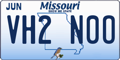 MO license plate VH2N0O