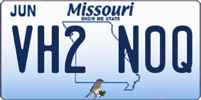 MO license plate VH2N0Q