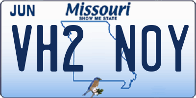MO license plate VH2N0Y