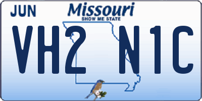 MO license plate VH2N1C