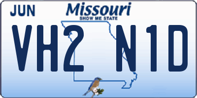MO license plate VH2N1D