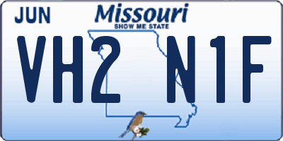 MO license plate VH2N1F