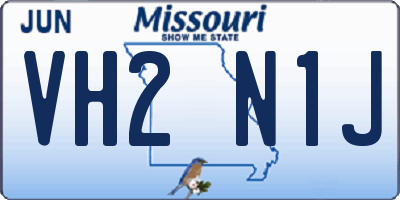 MO license plate VH2N1J