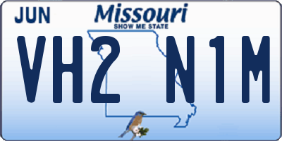 MO license plate VH2N1M