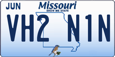 MO license plate VH2N1N