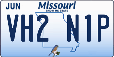 MO license plate VH2N1P