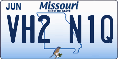 MO license plate VH2N1Q