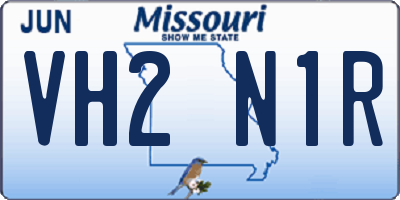 MO license plate VH2N1R