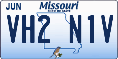 MO license plate VH2N1V