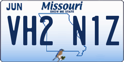 MO license plate VH2N1Z
