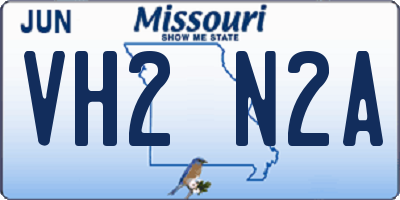 MO license plate VH2N2A