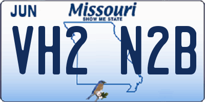 MO license plate VH2N2B