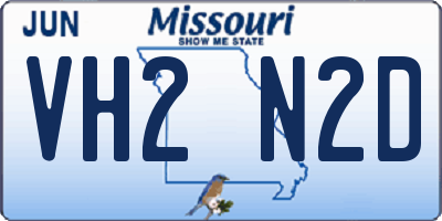 MO license plate VH2N2D