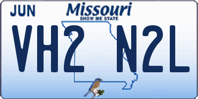 MO license plate VH2N2L