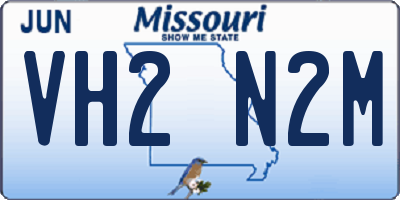 MO license plate VH2N2M