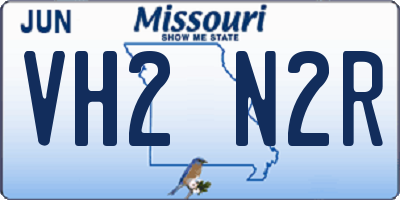 MO license plate VH2N2R