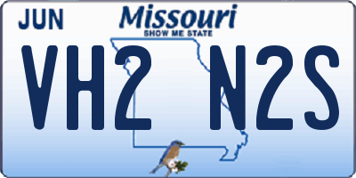 MO license plate VH2N2S