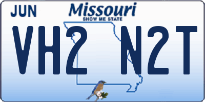 MO license plate VH2N2T