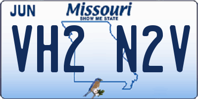 MO license plate VH2N2V