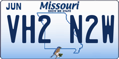 MO license plate VH2N2W