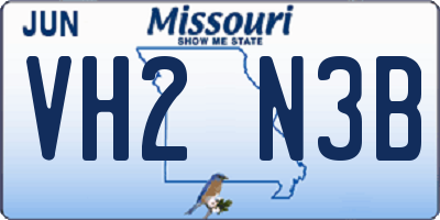 MO license plate VH2N3B