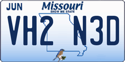 MO license plate VH2N3D