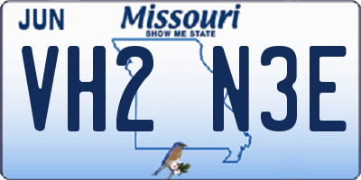 MO license plate VH2N3E