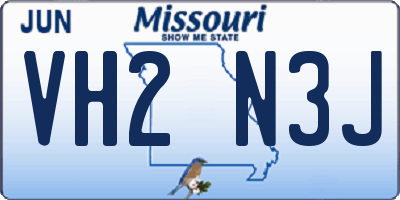 MO license plate VH2N3J