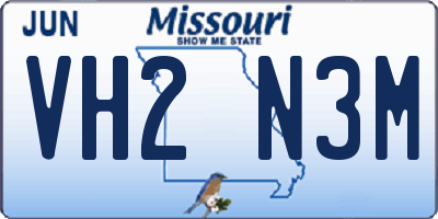 MO license plate VH2N3M