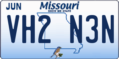 MO license plate VH2N3N