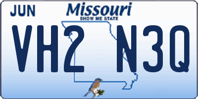 MO license plate VH2N3Q