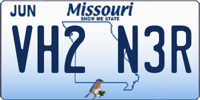 MO license plate VH2N3R