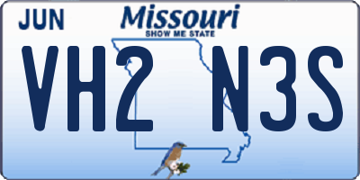 MO license plate VH2N3S