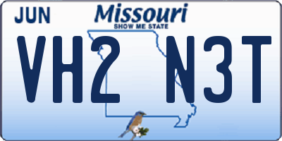 MO license plate VH2N3T