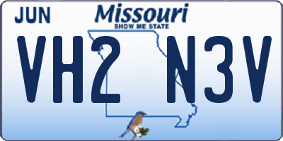 MO license plate VH2N3V