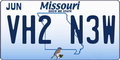 MO license plate VH2N3W